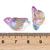 Electroplate and Golden Metal Enlaced Glass Beads X-EGLA-T029-03A-3