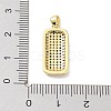 Rack Plating Brass Micro Pave Cubic Zirconia Pendants KK-P247-06G-3