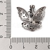 Brass Micro Pave Clear Cubic Zirconia Fold Oval Clasps KK-S388-16B-3