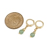 Natural & Synthetic Mixed Stone Round Hoop Earrings EJEW-JE06583-4