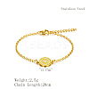 Simple Lemon Stainless Steel Link Bracelets LS-HX9461-2-4