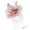 Feather Flower Mesh Veil Headband MRMJ-WH0077-121-1