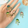6Pcs 3 Colors Alloy Enamel Pendants ENAM-YW0003-79-4