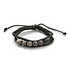 PU Imitation Leather Braided Cord Bracelets BJEW-G709-07B-AS-1