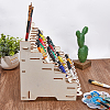 Wooden Craft Paint & Brash Rack DIY-WH0504-22-5