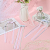 8Pcs 4 Colors Lace Bowknot Polyester Alligator Hair Clips PHAR-CY0001-01-3