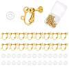 40Pcs Brass Screw Clip Earring Converter KK-ME0001-27G-1