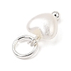 ABS Imitation Pearl Bead Charms PALLOY-JF04111-4