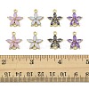 24Pcs 4 Colors Alloy Rhinestone Connector Charms ALRI-FS0001-13-5