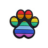 Paw Print Food Grade Eco-Friendly Silicone Focal Beads LS-PW-WG1836E-01-1