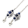 Round Natural Lapis Lazuli Dowsing Pendulums G-M447-07P-08-3