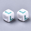 Opaque White Acrylic Beads SACR-R252-02L-2