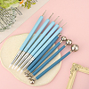 9Pcs 2 Styles Plastic Double Heads Modeling Clay Sculpting Tools Set TOOL-SP0001-09-7