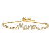 Mother's Day Brass Micro Pave Clear Cubic Zirconia Slider Bracelets FS-WGA4315-05-1