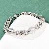 304 Stainless Steel Cuban Link Chain Bracelets BJEW-G766-02P-3