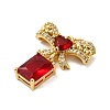 Rack Plating Brass Micro Pave Cubic Zirconia Pendants KK-P241-19G-02-2