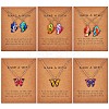 6Pcs Butterfly Pendant Necklaces for Women JN1066A-1