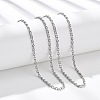 3MM 304 Stainless Steel Cable Chain Necklaces NJEW-T016-09P-1