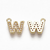 Brass Cubic Zirconia Charms KK-S348-330W-2