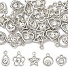 25Pcs 5 Styles Plastic with Resin Rhinestone Pendants FIND-YW0009-87-1