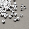 Large Hole Acrylic Letter European Beads SACR-Q103-7mm-01U-1