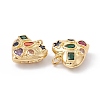 Rack Plating Brass Micro Pave Colorful Cubic Zirconia Pendants ZIRC-C040-13G-3