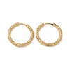 Ion Plating(IP) 304 Stainless Steel Grooved Hoop Earrings X-EJEW-M218-01C-G-3