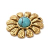 Synthetic Turquoise Flower Pendants STAS-R009-05G-06-2