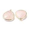 Faceted Natural Rose Quartz Pendants G-M356-A03-LG-2