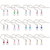 240Pcs 12 Color 304 Stainless Steel Earring Hooks STAS-SC0006-45-1