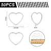 50pc 304 Stainless Steel Linking Ring STAS-UN0056-77-3