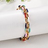 304 Stainless Steel Cable Chains Bracelets BJEW-P351-03G-3