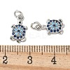 Brass Micro Pave Cubic Zirconia Charms KK-U056-44P-3