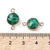 Synthetic Malachite Connector Charms G-C102-09G-G-3