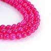Natural Dyed Yellow Jade Gemstone Bead Strands G-R271-8mm-Y21-2