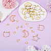 30Pcs 6 Styles Zinc Alloy Open Back Bezel Pendants FIND-TA0009-54-5
