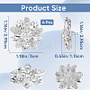 4Pcs 1-Hole Alloy Rhinestone Shank Buttons BUTT-GF0003-73-2