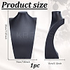 Bust Shaped Wood Covered with PU Leather Necklaces Display Stands ODIS-WH0043-153-3
