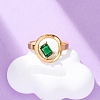 304 Stainless Steel Adjustable Cuff Rings for Women RJEW-B126-06G-01-2