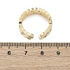 Brass Micro Pave Clear Cubic Zirconia Cuff Rings for Women LS-RJEW-S398-02G-5