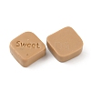 Chocolate Opaque Resin Cabochos RESI-WH0026-62A-1
