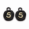 Spray Painted Alloy Pendants PALLOY-Q433-035B-RS-1