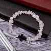 Natural Rose Quartz Chips Stretch Bracelets for Women Men BJEW-JB11341-12-1