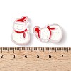 Christmas Decorations Theme Opaque Acrylic Bead with Enamel OACR-Z021-01J-3