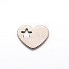 Non-Tarnish Heart with Star 304 Stainless Steel Charms LS-X-STAS-M211-02-1