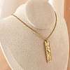 304 Stainless Steel Clear Cubic Zirconia Rectangle Constellation Pendant Necklaces for Women Men LS-NJEW-S435-01G-A-3