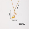 Elegant Vintage Tulip Brass Micro Pave Cubic Zirconia Pendant Necklaces IJ8797-3-1