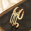 304 Stainless Steel Cuff Bangles for Women BJEW-B120-04G-04-1