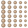 30Pcs 5 Styles Zinc Alloy Buttons BUTT-FH0001-016AG-1