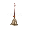 Iron Bell & Alloy Star Pendant Decorations HJEW-JM03366-2